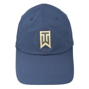Tiger Woods Slideback Baseball Cap Blue One Size Adjustable Embroidered 6 Panel